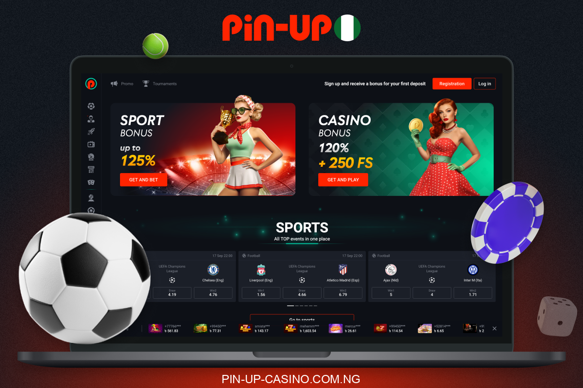 On the official Pin-Up website in Nigeria, users have access to an extensive library of licensed games, as well as sports betting
